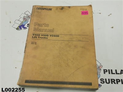 Caterpillar Parts Manual V40D V50D V60D Lift Truck SEBN2613-00