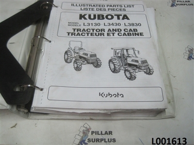 Kubota L3130, L3430, L3830 Tractor & Cab Illustrated Parts List 97898-22660
