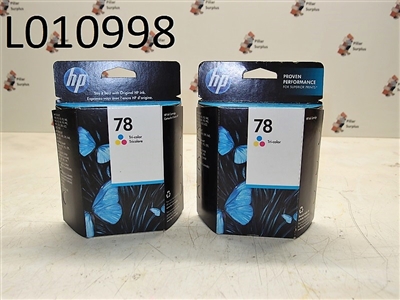 HP 78 Tri-Color Ink Jet Cartridges (1 Lot of 2 Pkgs.)