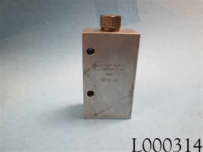 Sun Hydraulics Valve Block MMU & Sun Cartridge XFOA-XXN