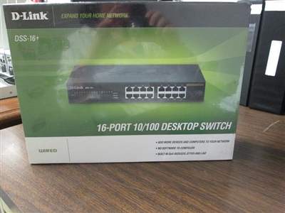 D-Link 16 Port Fast Ethernet Switch (DSS-16+) BSS16+A