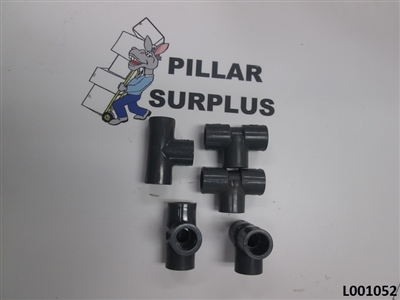 Assorted 1/2" PVC Sch-80 Tee Socket (lot of 5) 801-005