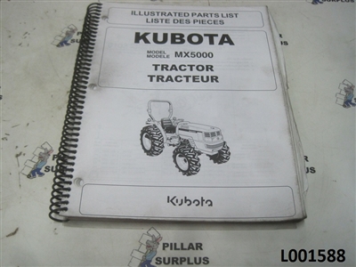 Kubota MX5000 Tractor Illustrated Parts List 97898 22591