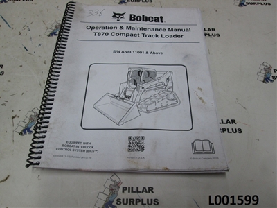 Bobcat Operation & Maintenance Manual for T870 Compact Track Loader 6990268