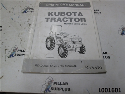 Kubota Operation Manual L2800-L3400