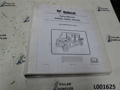 Bobcat 3400XL Utility Vehicle S/N AJNW31001-up Parts Manual 6990768