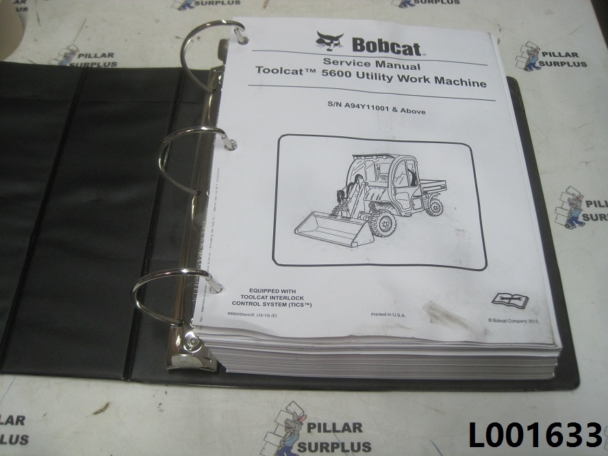 Bobcat Toolcat 5600 Utility Vehicle Service Manual S  N