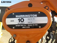 Harrington Hoists & Cranes 10 Ton Chain Hoist CB100