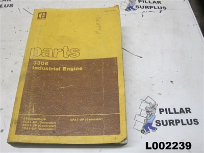 Genuine OEM Caterpillar CAT 3306 Industrial Engine Parts Manual SEBP1200