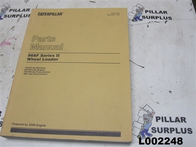Genuine OEM Caterpillar CAT 966F Series II Wheel Loader Parts Manual SEBP2262