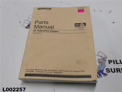 Caterpillar Parts Manual C7 Industrial Engine SEBU4436-21