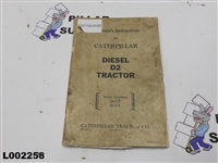 Caterpillar Operator's Instructions for Caterpillar Diesel D2 Tractor 10430