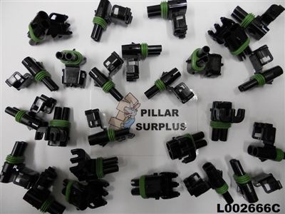 Delphi Automotive Weather Pack 2 Cavity Male Connector 12010501 (25 Pack)