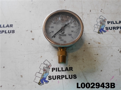 Precision 0-100 PSI Liquid Filled Pressure Gauge GG100