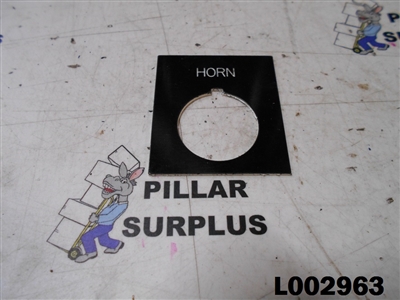 Dash Switch Tag Label "Horn"