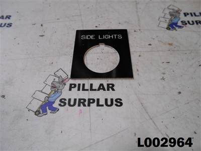 Dash Switch Tag Label "Side Lights"