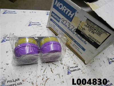 North (box of 12 Pair) Combination Gas & Vapor Cartridges With P100 Particulate Filter 75SCP100