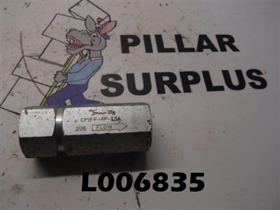 Parker Snap-Tite Hydraulic Inline Check Valve CPIFF-4P-15A