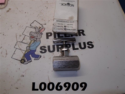 Noshok Stainless Steel Hard Seat Needle Valve 404FFS 316SS