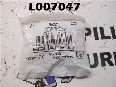 Square D Red Plastic Lens 85780, 9001-R7