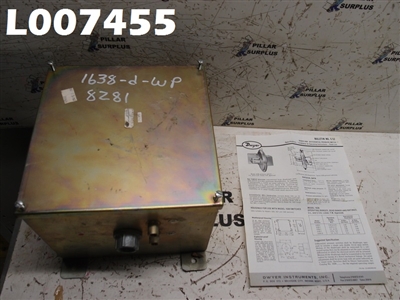 DWYER INSTRUMENTS INC. SERIES 1630 DIFFERENTIAL PRESSURE SWITCH MODEL 1639