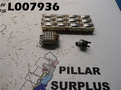 LOT OF VARIOUS ELECTRICAL COMPONENTS (HARTING POWER CONNECTOR/PRESSURE SWITCH/LIMIT SWITCH CONTACTS)