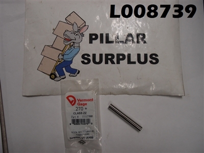 VERMONT GAGE PIN/PLUG GAGE LOT 111127000/111230900/111231100/111333150/111131200