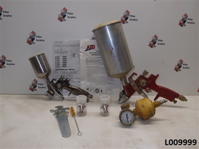 ATD Tools HVLP Gravity Feed Spray Guns (Sold as 1 Lot)
