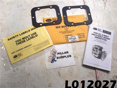 Muncie Gasket, Owners Manual & Safety Labels 52MK1001 & 36MK3841
