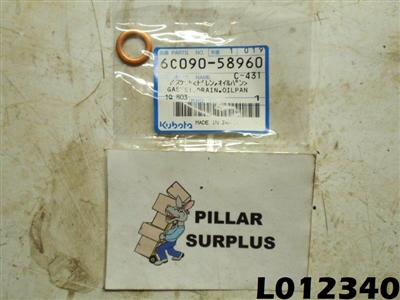 Kubota Oil Pan Drain Gasket 6C090-58960