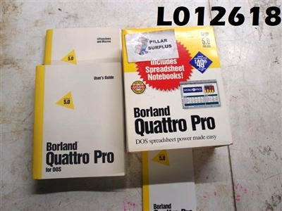 Borland Quattro Pro V5.0 for DOS Manuals Only (set of 3)