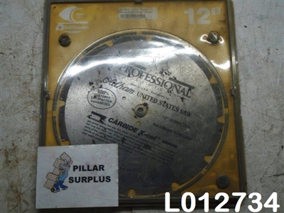Oldham 12" 12 Tooth 1" Arbor Emergency Cutting Blade 120-7812