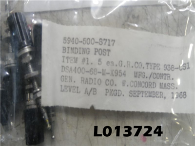 Gen Radio Co Binding Post 5940-500-8717