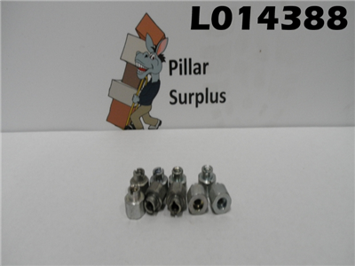 1/4"-20 INC Slotted Nut 13358 (Lot of 9 Pcs)