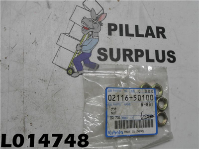 Kubota Nuts 02116-50100 (Lot of 6 Pcs)