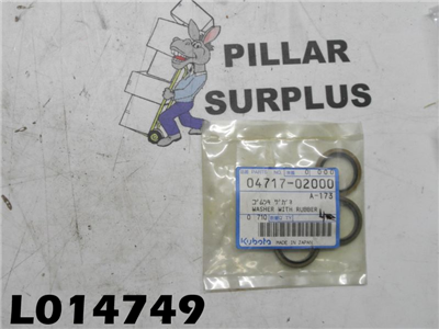 Kubota Washer with Rubber 04717-02000 (Lot of 4 Pcs)
