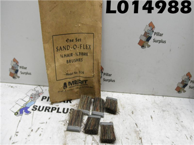 Merit Sand-O-Flex Wheel Replacement 1/2 Hair 1/2 Fiber Brushes 350R (Lot of 5 Brushes)