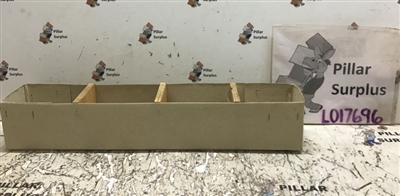 Cardboard Open Top Storage Bins with Wooden Dividers 22.5"L x 4"W x 4"H (lot of 50)