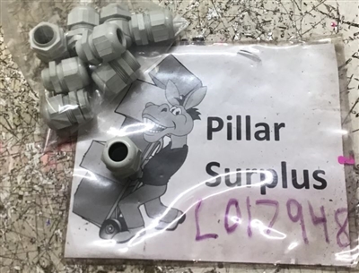 Mencom Plastic Gray Cable Gland M25 IP68 (lot of 9)